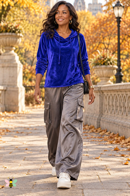 Jewel Tone Autumn Luxe Velvet Hoodie