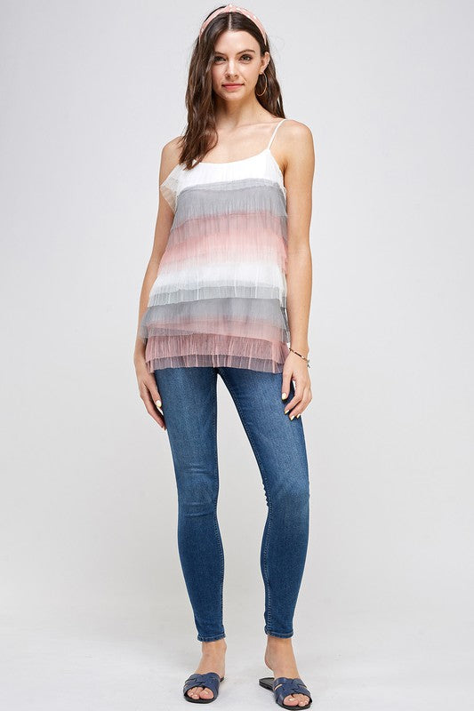 Multi Color Layered Cami Top