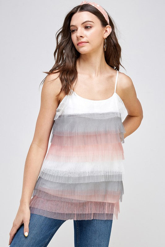 Multi Color Layered Cami Top