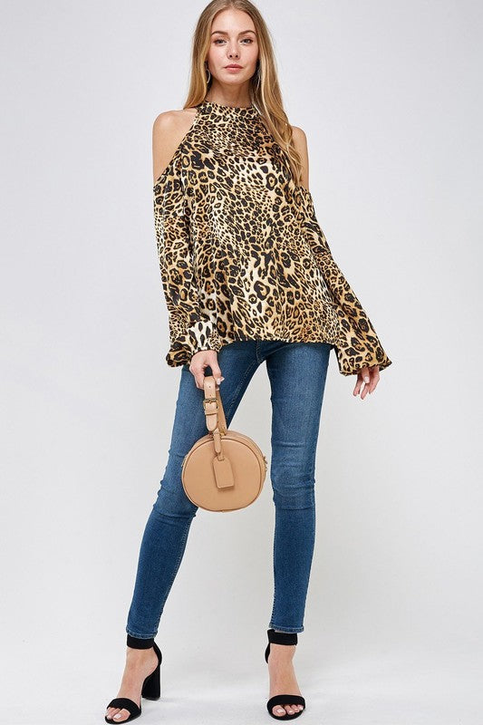 Halter Neck Leopard Print Top