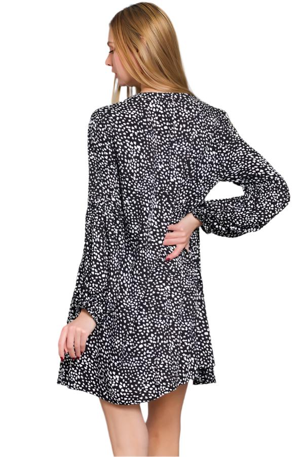 Long Sleeve Button Down Mini Dress