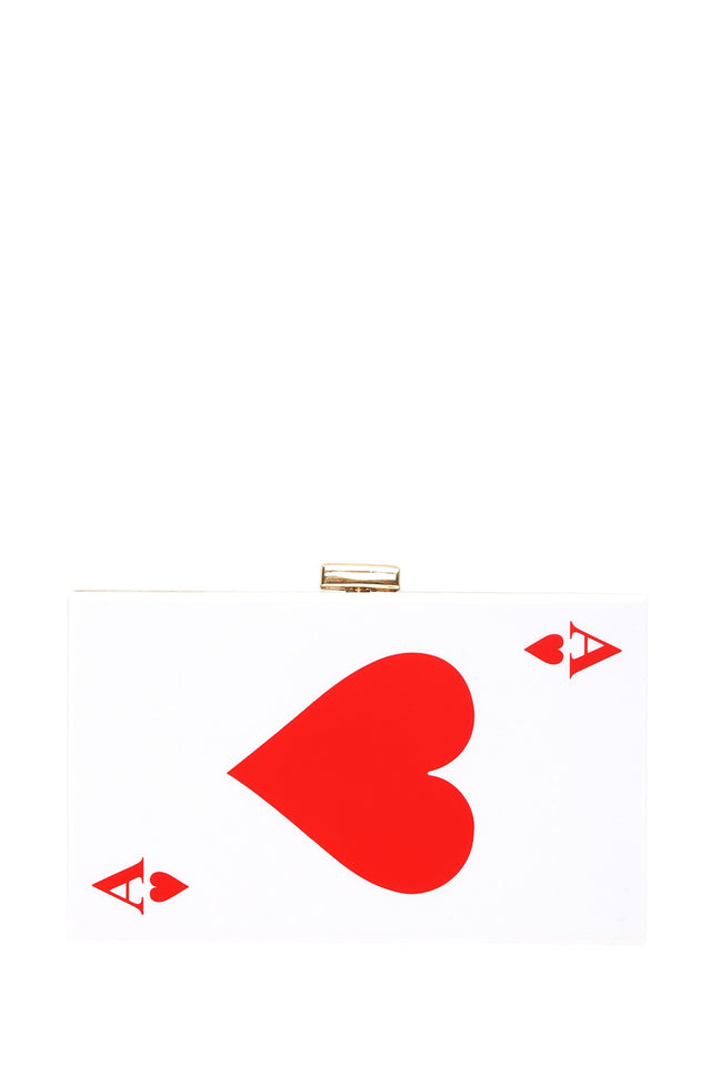 Ace of Hearts Card Clutch Evening Bag
