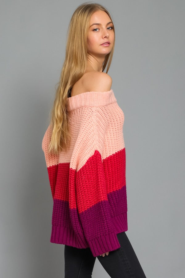 Off Shoulder Sweater Top