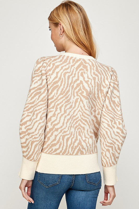 Animal Sweater Top