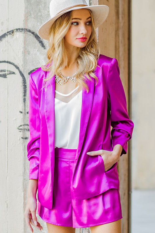 Satin High Waisted Shorts
