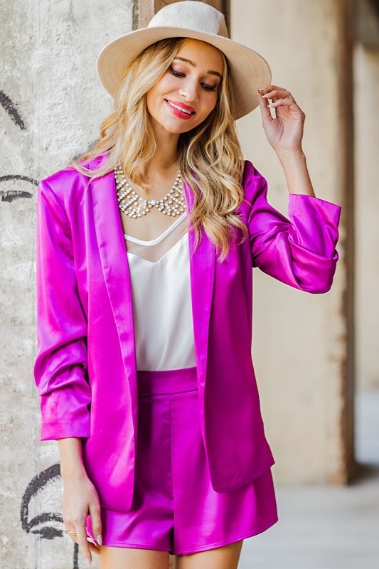 Satin Blazer Jacket