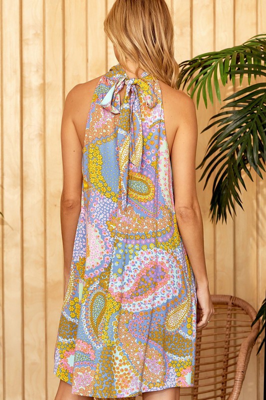 Halter Paisley Dress