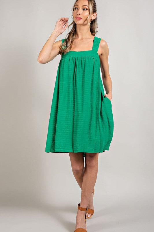 Cross Open Back Mini Dress