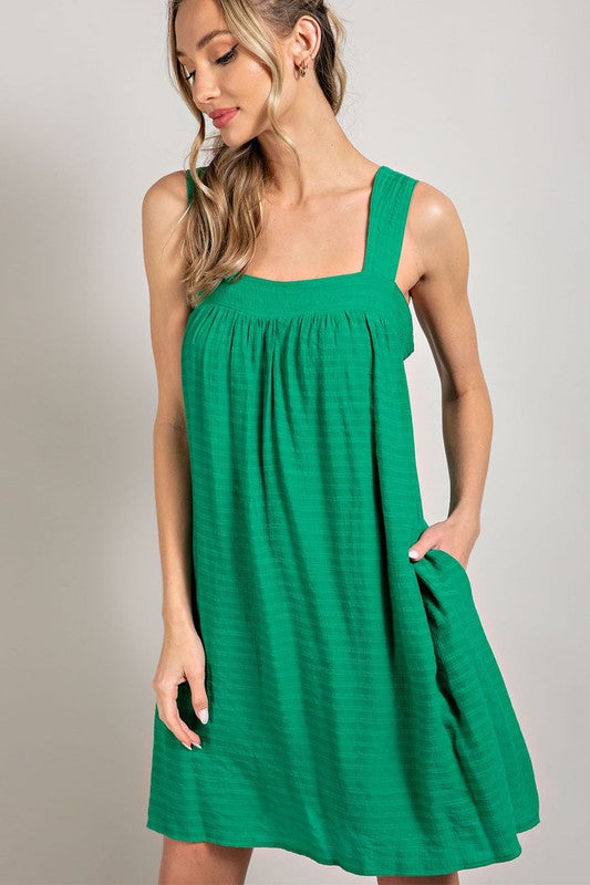 Cross Open Back Mini Dress