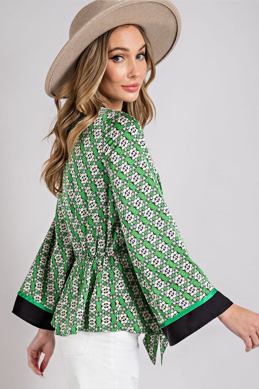 V Neck Tie Top