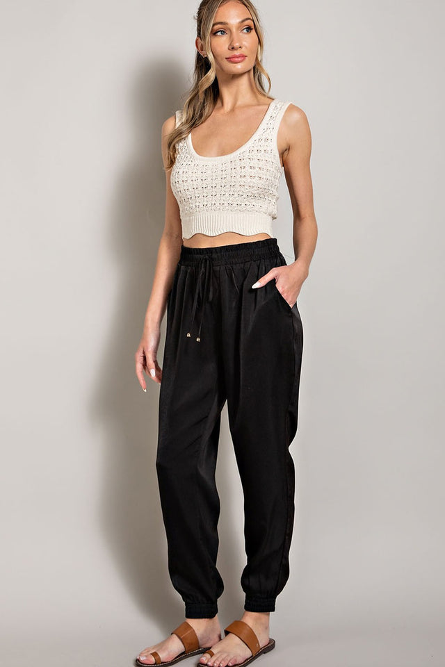 Casual Jogger Pocket Pants in Black
