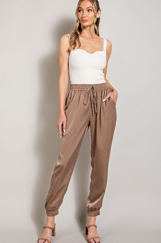 Casual Jogger Pocket Pants in Coco