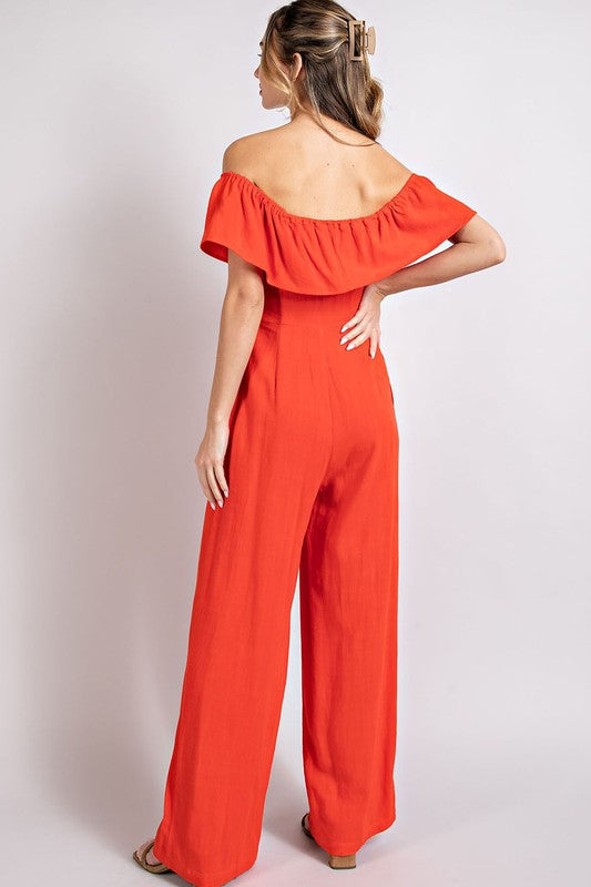 Off the Shoulder Jumpsuit