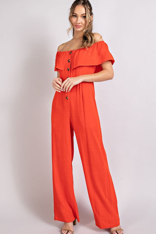 Off the Shoulder Jumpsuit