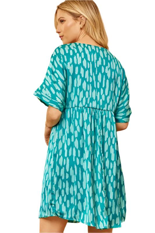 Emerald Print Dress