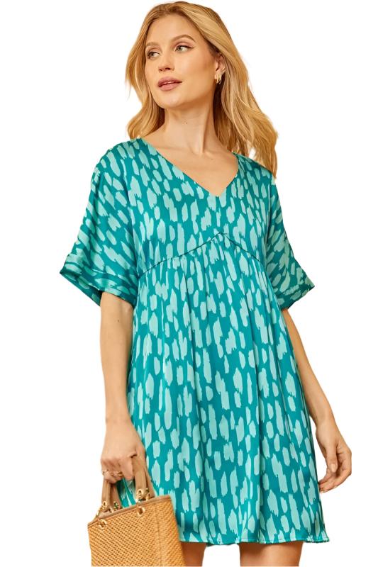 Emerald Print Dress