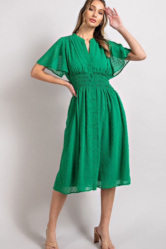 Button Down Midi Dress