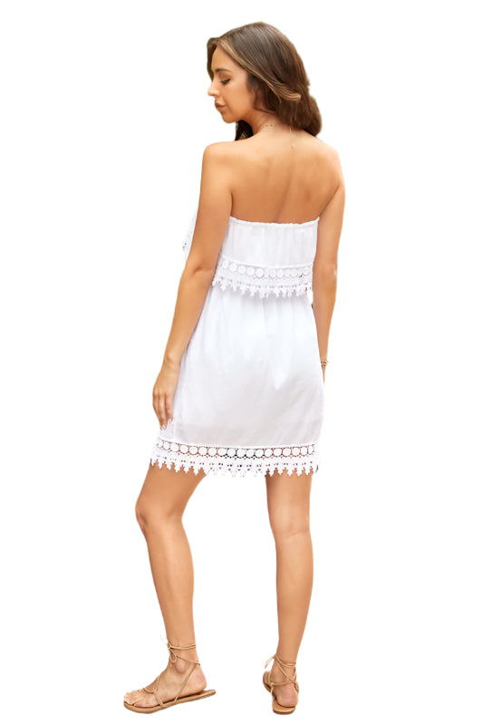 Solid Ruffle Short Tube Dress