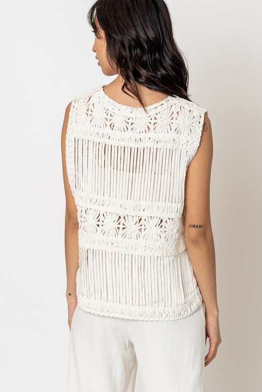Sleeveless Crochet Vest