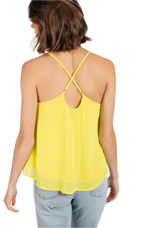 Swiss Dot Tank Top Yellow