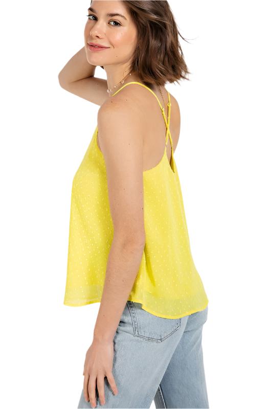 Swiss Dot Tank Top Yellow