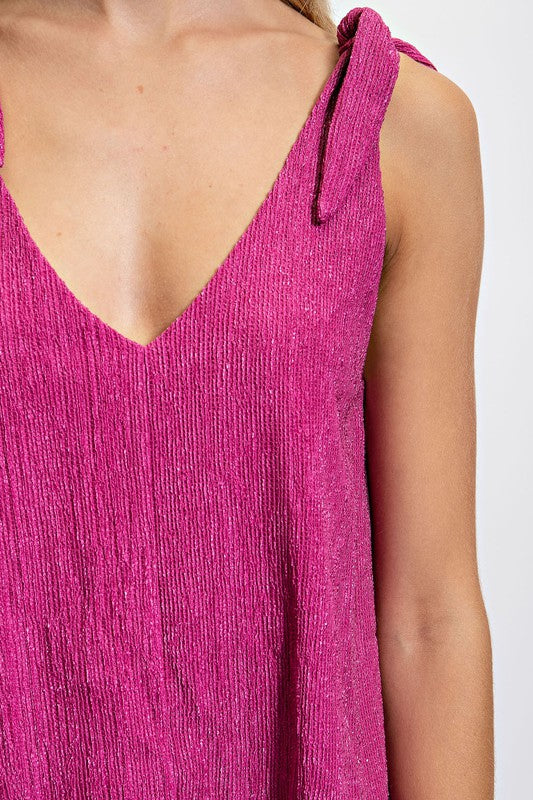 Set Illusion Jumpsuit with Shoulder Tie Detail