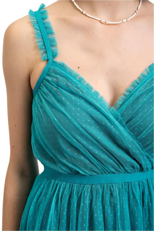 Fully Lined Tulle Dress with Adjustable Straps
