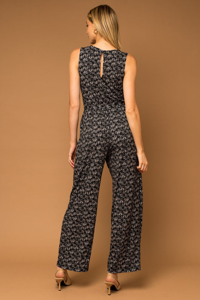 Sleeveless Belted Jumpsuit