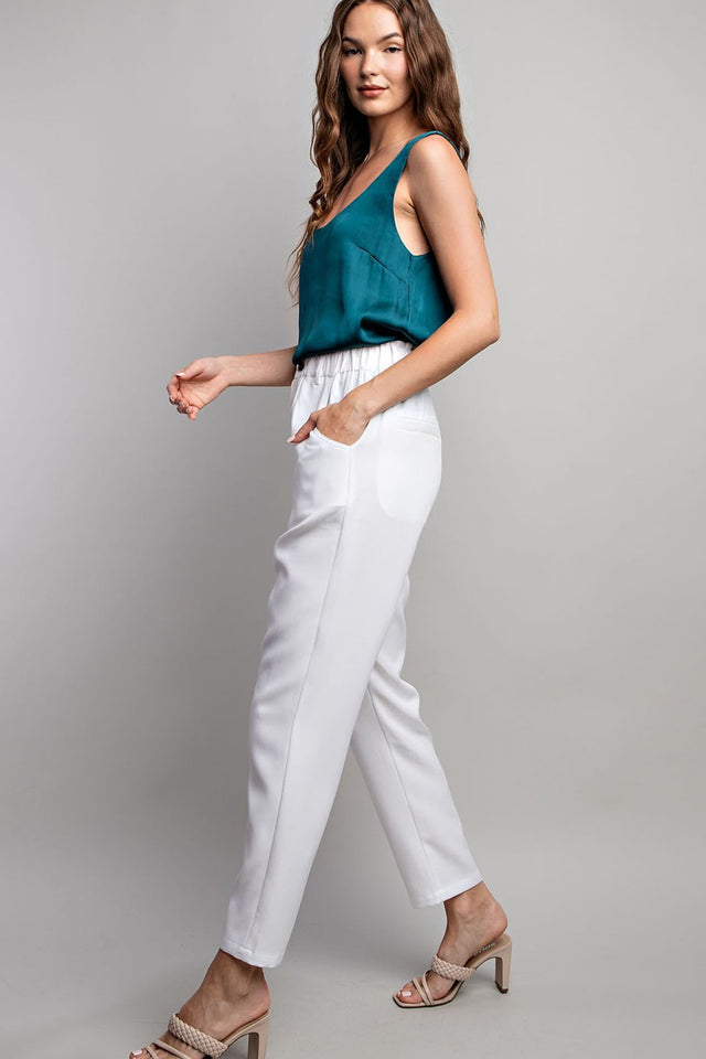 Banded Straight Pants