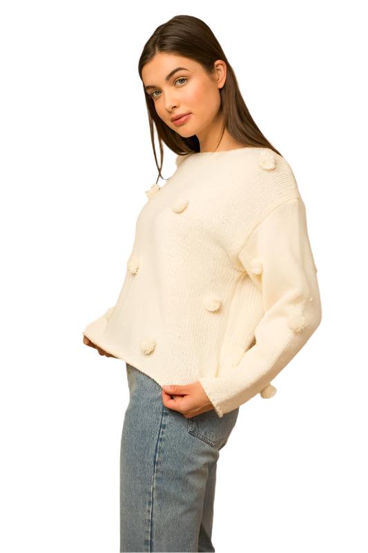 Chunky Pom Pom Sweater