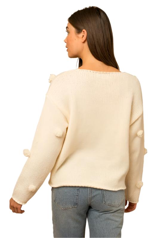 Chunky Pom Pom Sweater
