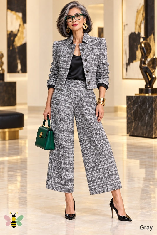 1D Tweed Gray Front