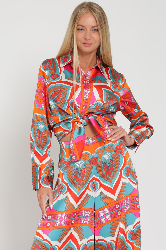 Long Sleeve Button Down Shirt Top