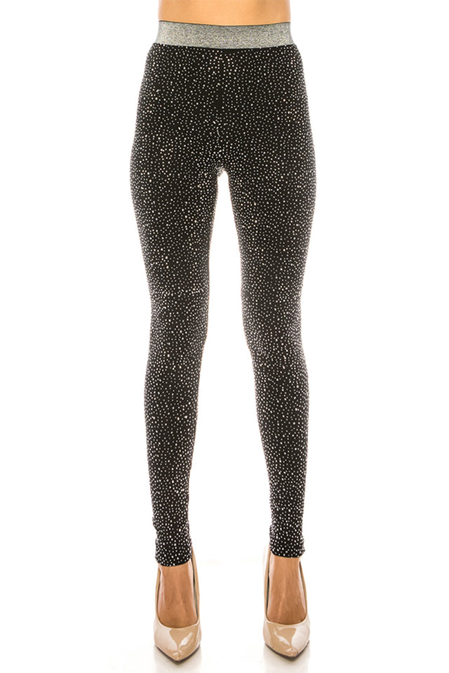 Rhinestone Pave Spandex Leggings (B/C)