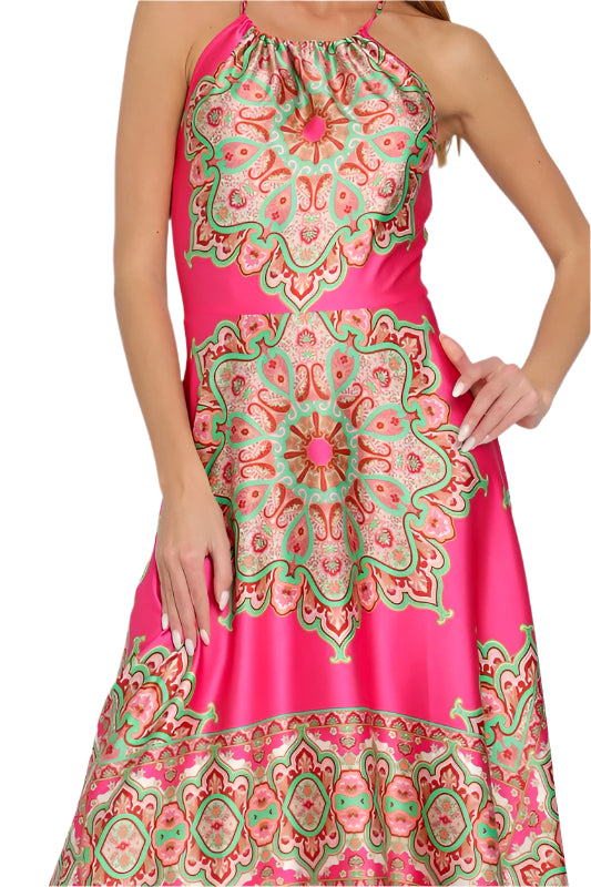 Halter Thin Adjustable Strap Maxi Dress