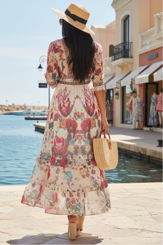 Enchanted Summer Flowey Long Dress
