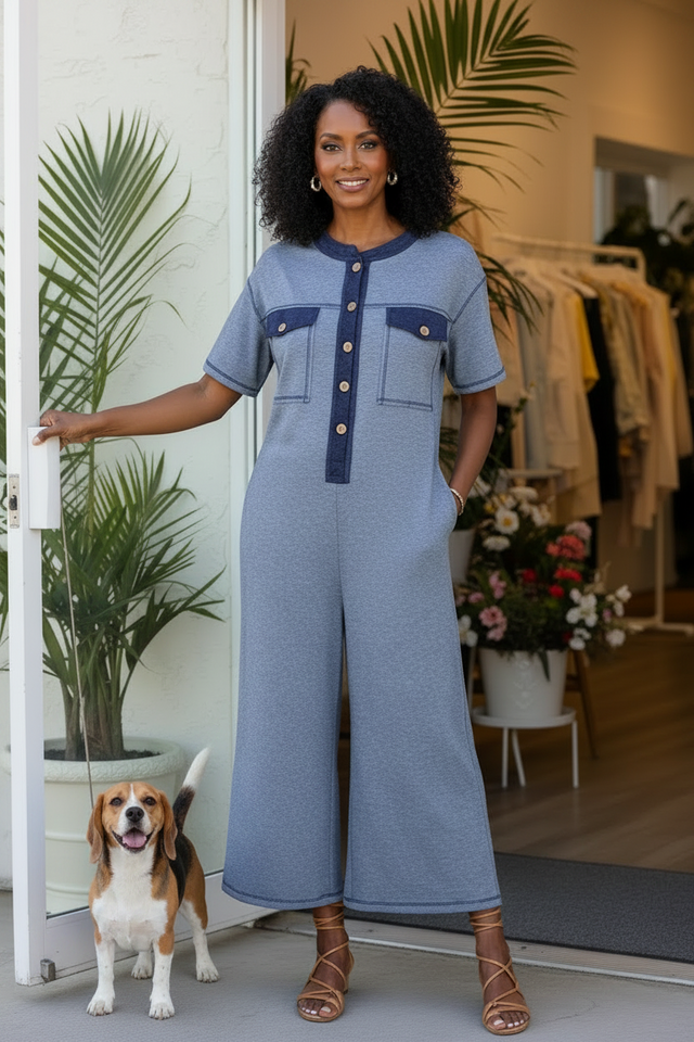 Chambray Pocket Jumpsuit