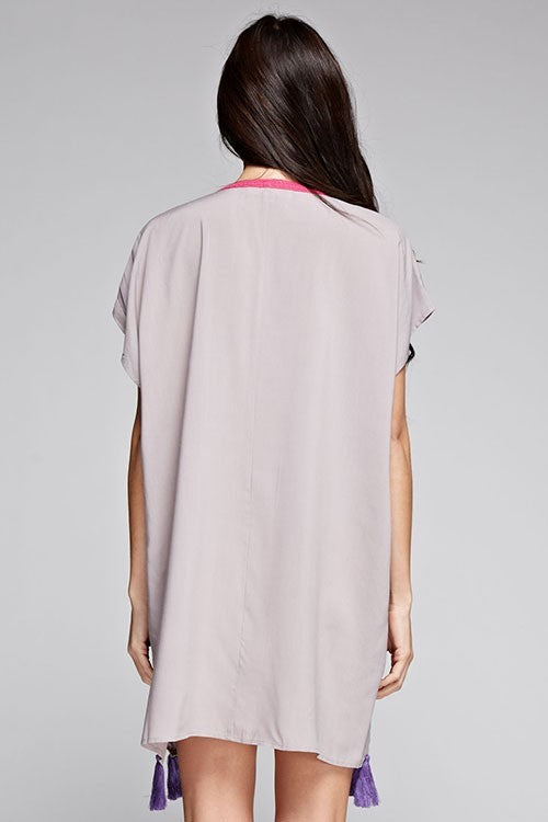 Embroidered Caftan Tunic