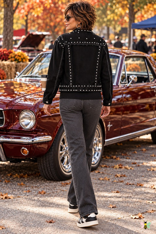 After Hours Studded Denim Jacket