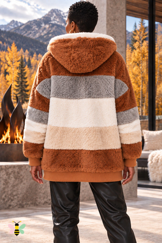 Alpine Afterglow Colorblock Sherpa Jacket