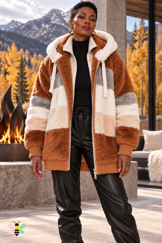 Alpine Afterglow Colorblock Sherpa Jacket
