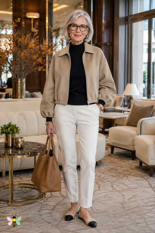 Autumn Avenue Suede-Look Cropped Jacket