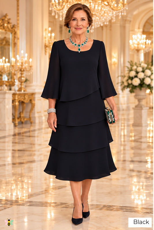 The Estate Reverie Tiered Dress | Black | front