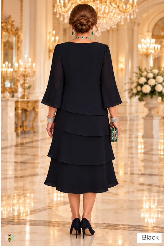 The Estate Reverie Tiered Dress | Black | back