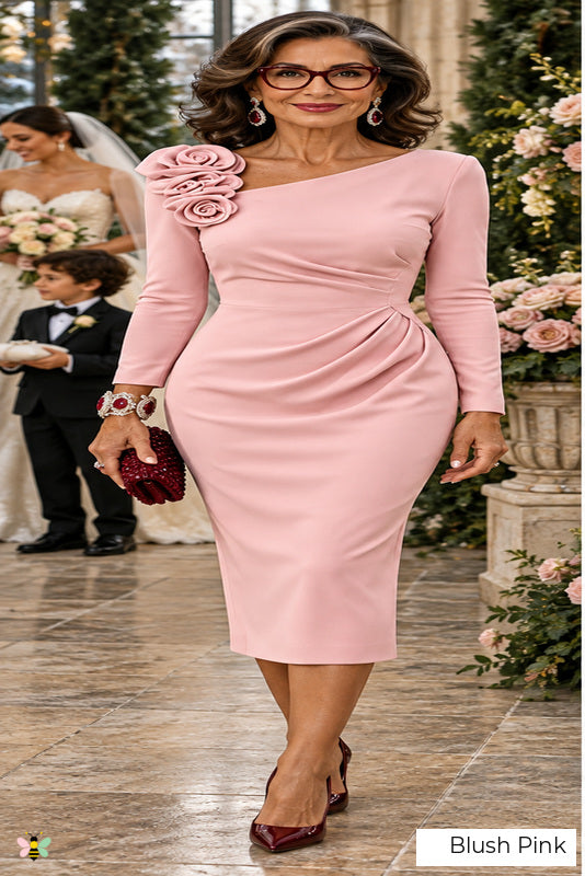 The Rosewood Heirloom Appliqué Dress | Blush Pink | front