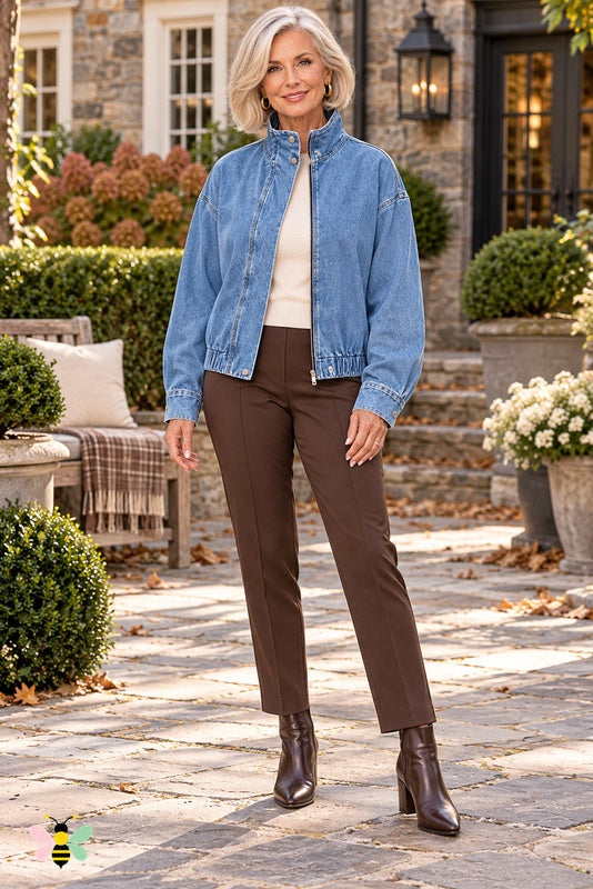 Blue Horizon Stand-Collar Jacket | Blue | front