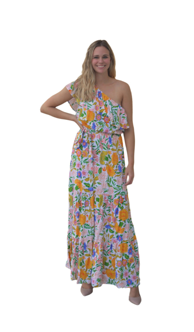 Floral One Shoulder Dress