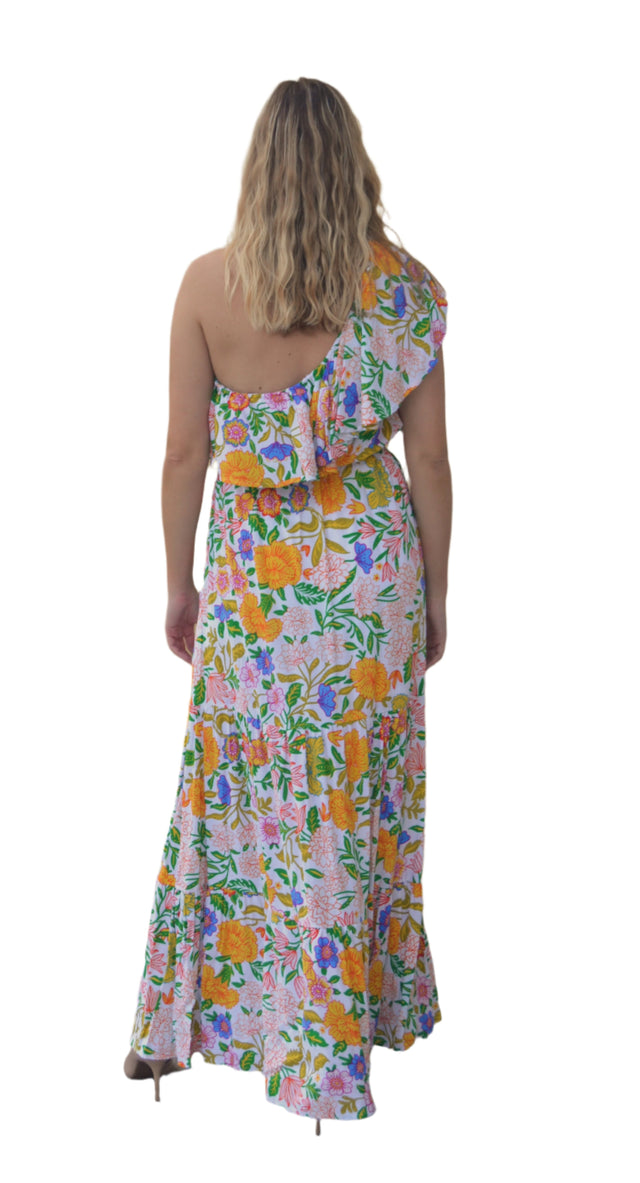 Floral One Shoulder Dress