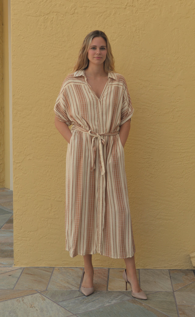 Terracotta Striped Stress