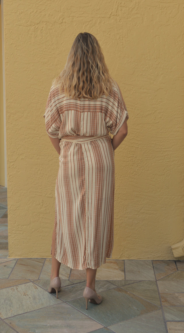 Terracotta Striped Stress